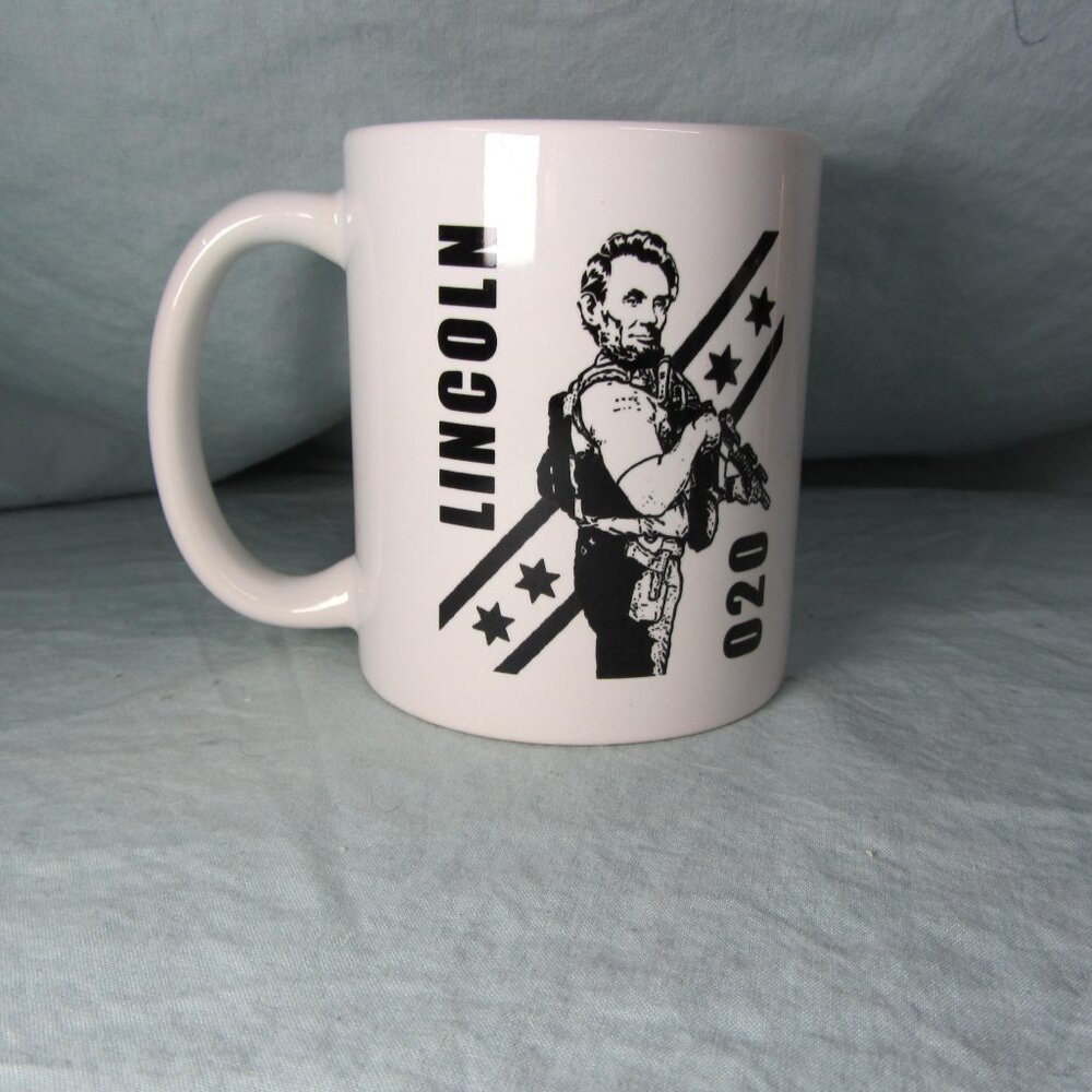 *BOGO mugs* 12 oz mug buff tough Abraham Lincoln 020 (w1914)